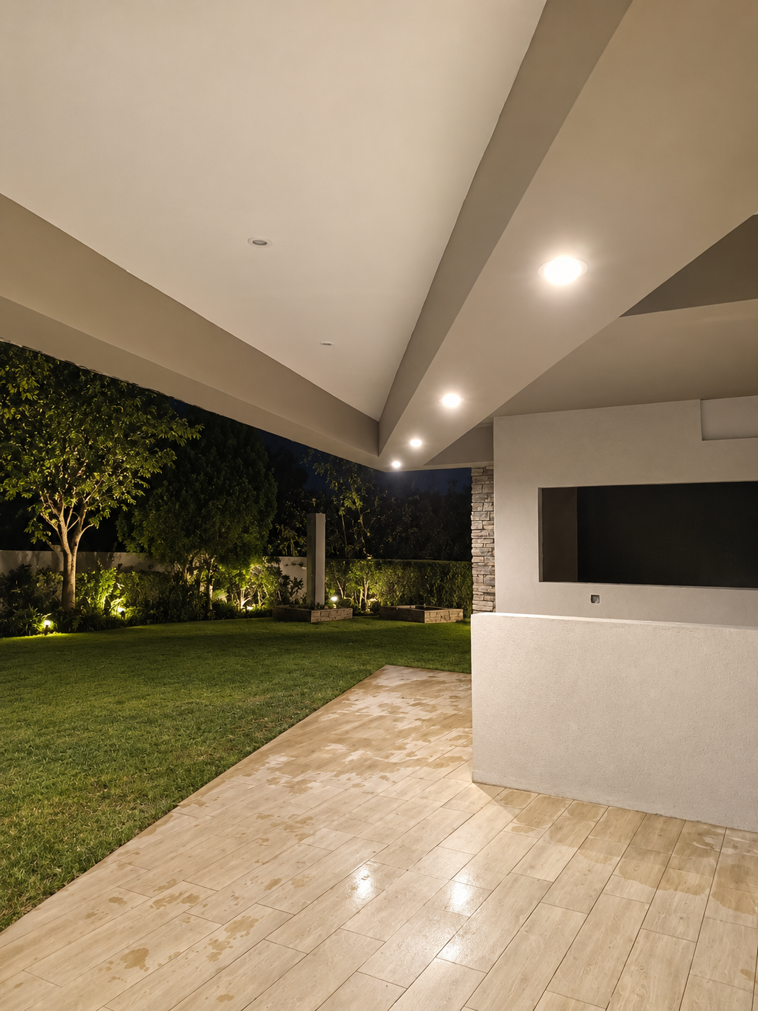 Entertainment area painting completed